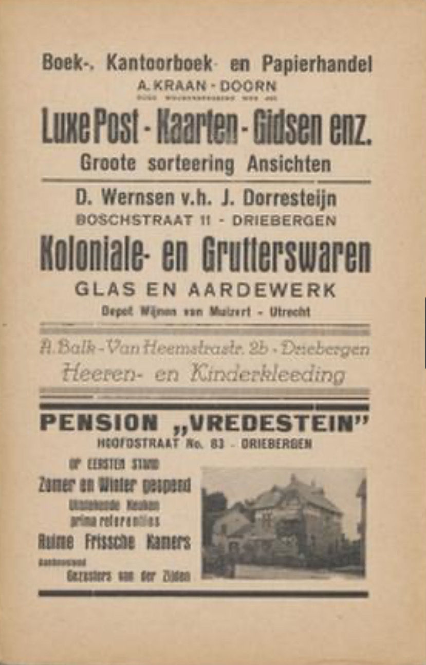 Foto bij: Pension Vredestein in de krant