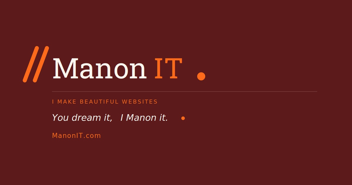 ManonIT, ik bouw mooie websites