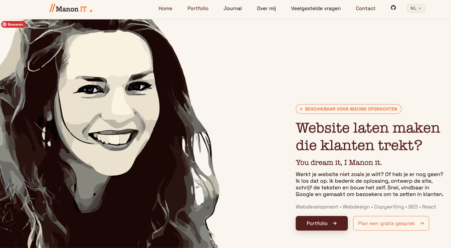 De website van ManonIT